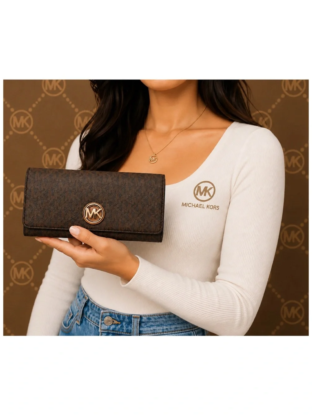 Michael Kors Fulton Flap Large Continental Wallet. NEW!